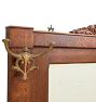 Vintage Victorian Oak Hall Mirror with Hooks