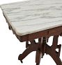 Vintage Victorian Walnut Parlor Table with Marble top