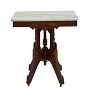 Vintage Victorian Walnut Parlor Table with Marble top
