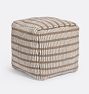 Striped Handwoven Indoor/Outdoor Pouf