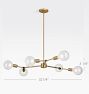 Salem 34" Bare-Bulb Chandelier