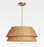 Waverleigh Drum Chandelier, Rattan Shade