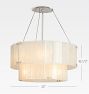 Willamette 32" Double Tier Chandelier, Aged White Glass
