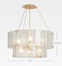Willamette 32" Double Tier Chandelier, Clear Glass