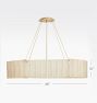 Willamette 48" Linear Chandelier, Champagne Glass