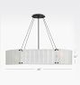 Willamette 48" Linear Chandelier, Pearl White Glass
