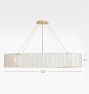 Willamette 60" Linear Chandelier, Aged White Glass