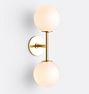 Arglye Double Sconce, Aged Brass