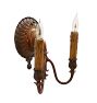 Pair of Extraordinary Red Brass Sconces Attributed to EF Caldwell