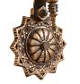Vintage Romance Revival Candle Sconce with 13-Pointed Star Backplate