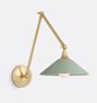 Poplar Articulating Sconce, 31&rdquo; Length in Painted Shades