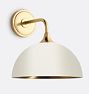 Poplar Sconce, Painted Brass Shades
