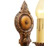 Vintage Classical Revival Cast Bronze Painted Sconce Set of 2