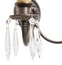 Vintage Colonial Revival Double Sconce with Shield Backplate Set of 2
