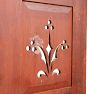 Vintage Traditional 19th Century Painted Pie Safe with Floral Motif Punched Tin Panels