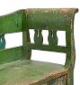 Vintage Traditional Hungarian Pine Box Green Painted Storage Bench