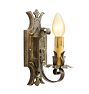 Vintage Romance Revival Floral Motif and Sheild Backplate Sconce