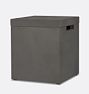 Ely 21"H Square Concrete Propane Tank Cover Side Table Carbon