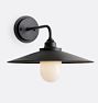 Sadie Sconce, 14", Cased White Glass Jar Shade - Oil-Rubbed Bronze