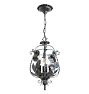 Vintage Romance Revival Ornate Wrought Iron Floral Motif 4 Light Chandelier