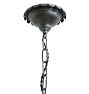 Vintage Romance Revival Ornate Wrought Iron Floral Motif 4 Light Chandelier