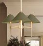Rhone Chandelier, 24" Width in Metal Shades