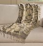 Floral Stripe Silk Throw