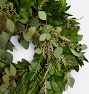 Live Grevillea, Seeded Eucalyptus &amp; Israeli Ruscus Garland and Wreath