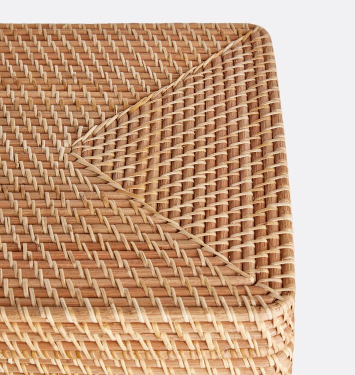 Rinna Rattan Oversized Lidded Basket | Rejuvenation