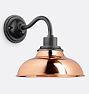 Carson 12" Dome Sconce, Polished Copper
