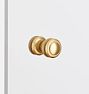 Rigdon Shower Door Pull, Knob x Knob - Aged Brass
