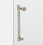 Rigdon Shower Door Pull, 8" x Knob - Polished Nickel