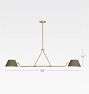 Percey 2-Light Linear Chandelier, 58" Width