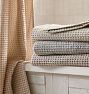 Dobby Woven Dot Shower Curtain