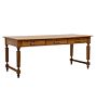 Vintage 20th Century American Library Table with Drawers