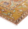 Vintage Turkish Hand-Knotted Orange Medallion Runner 3'6" x 10'