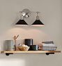 Brass Rod Brackets and Shelf Set