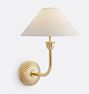 Open Box: Lilith Sconce - Aged Brass, White Linen Shade