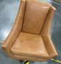 Open Box: Parkrose Leather Swivel Chair - Copeland Leather Cider with Walnut Finish