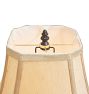 Vintage Arts and Crafts Mahogany Table Lamp with Silk Shade