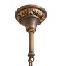 Vintage Classical Revival 4 Light Pan Chandelier with Highlighted Floral Relief