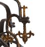Vintage Classical Revival Chandelier 5 Arm Bare Bulb in Mixed Finish with Decorative Crystals