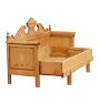 Vintage Traditional 19th Century Swedish Allmoge Pine Storage Bench
