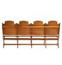 Vintage Traditional 20th Century Folding Theater Seats with Carved Back
