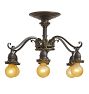 Statement Vintage 6 Light Semi-Flush Chandelier Classical Revival with Beautiful Highlights