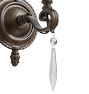 Vintage Colonial Revival Simple  Sconce with Crystal  Set of 2