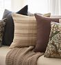Plaid Striped Silk Pillow Cover