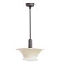 Vintage Industrial "Duplexalite" Pendant with Milk Glass Diffuser