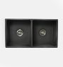 Sacchi Kitchen Sink Double 50/50 Fireclay - 33" - Matte Gray