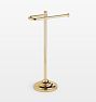 Open Box: Howell Standing Hand Towel Holder - Unlacquered Brass